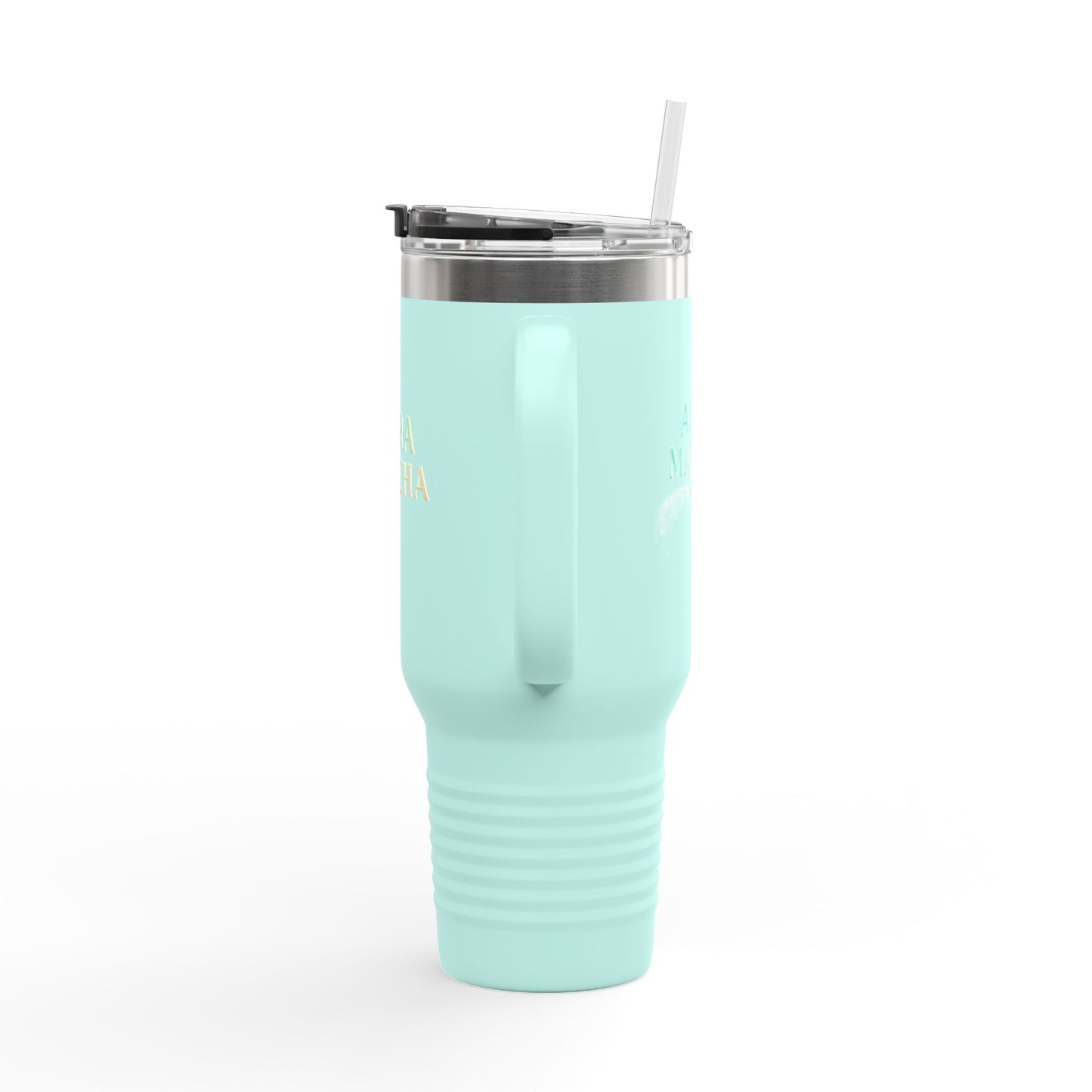 Aura Matcha Insulated Travel Mug, 40oz - Perfect for Tea Lovers, Eco-Friendly Gift, On-the-Go Hydration, Coffee, Smoothies
