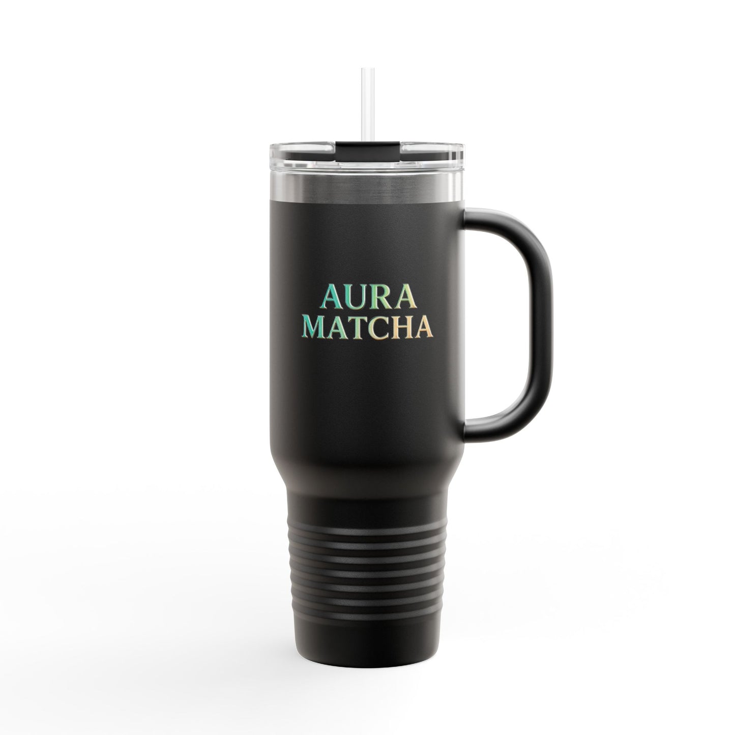 Aura Matcha Insulated Travel Mug, 40oz - Perfect for Tea Lovers, Eco-Friendly Gift, On-the-Go Hydration, Coffee, Smoothies